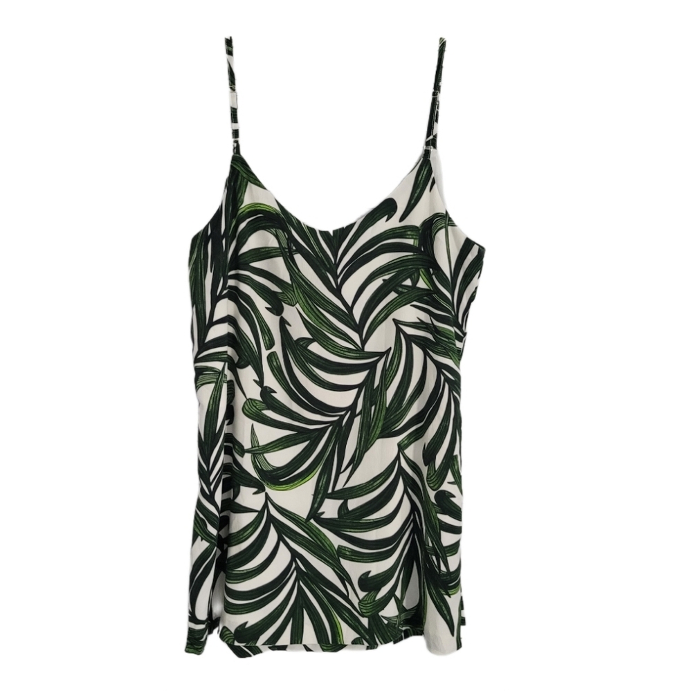 Elaine Rose Tunic Tank Top Fully Lined Adjustable Spaghetti Straps  Size M Green